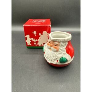 Vintage 1983 Avon Jolly Santa Claus Creamer Pitcher - in original box